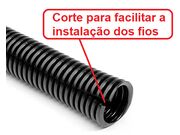 Tubo / Espaguete Corrugado 19,0mm - 3/4" - Para Fios / Chicotes (Conduítes) - 11238