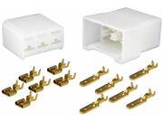 Conector Kit 6 Vias Macho/Fêmea 6,3mm Com Terminais