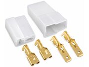Conector Kit 2 Vias Macho/Fêmea 6,3mm Com Terminais