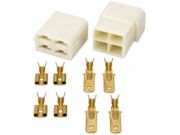 Conector Kit 4 Vias Macho/Fêmea 6,3mm Com Terminais