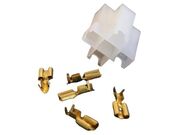 Conector Kit para Rele 5 Vias Fêmea Com Terminal 6,3mm - Porta Reles Sem Fios - 4233