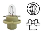 Lâmpada com Soquete Bege 1,5W 12V BX8.4D Base/Soquete Bege