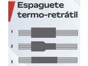 Espaguete Termo-Retratil (Anti-chama) para Fios 02,4mm - 3/32" - 7420