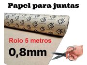 Papel Velumoide Para Junta Bege 0,8mm Tamanho 1 X 5m -  Rolo 5 Metros