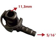 Conector em L 11,3mm X 5/16" Sem Anel Chanfro Trava Esquerda - Retorno Radiador GM Onix, Tracker