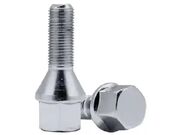 Parafuso de Roda Conico e Cromado Linha Fiat M12 X 1,25 X 26,0 mm / Chave 19 Jogo c/ 16 pçs