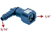 Conector 1/4"(6,3mm) X 5/16" 90° / em L - Com Anel