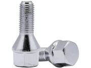 Parafuso de Roda Cônico e Cromado Monza, Kadett, Escort M12 X 1,50 X 28 mm / Chave 19 Jogo c/ 16 pçs