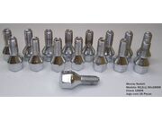 Parafuso de Roda Cônico e Cromado Monza, Kadett, Escort M12 X 1,50 X 28 mm / Chave 19 Jogo c/ 16 pçs - 8713