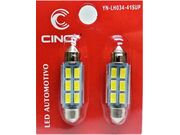 Lâmpada LED Torpedo 41mm 6 LEDs SMD Branco - PAR - 9911